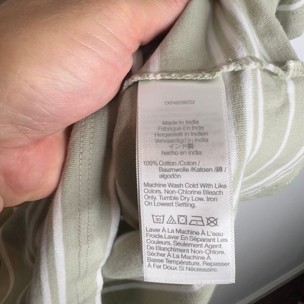 Madewell Womens Cotton Crewneck Tee Striped Dusty Caledon Size XS NT716 - Picture 3 of 6